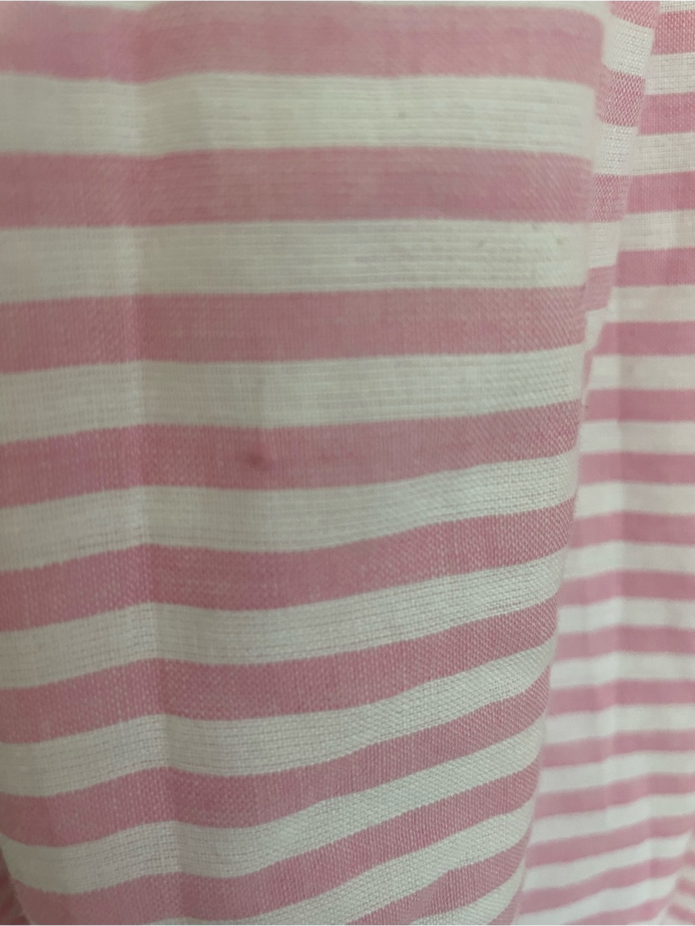 Elizabeth Wilson 100% Cotton Pink Striped Bow-Sleeve Dress - Picture 8 of 9